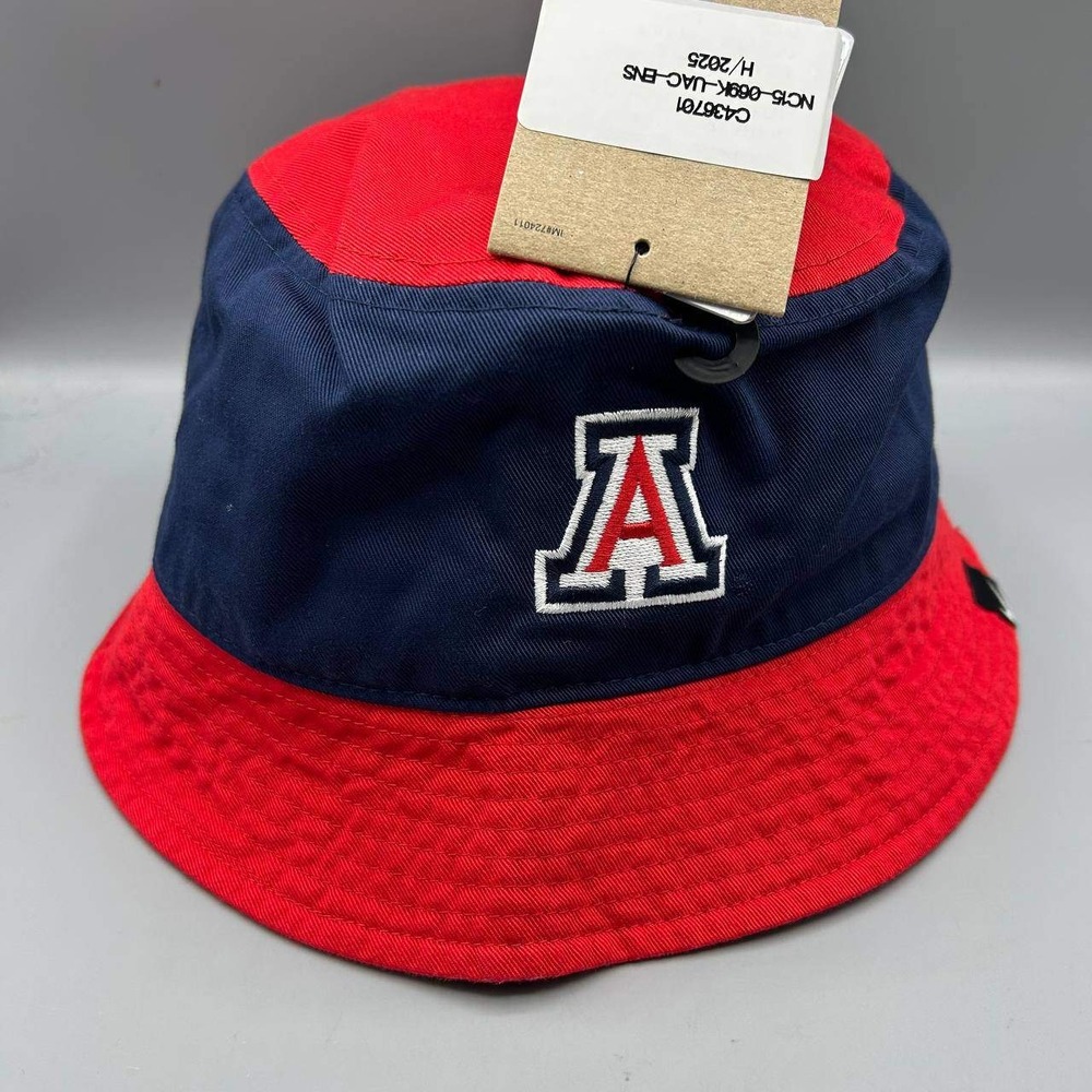 Nike Arizona Wildcats Hat Men Large Navy Red Apex Bucket Cap Cotton New L